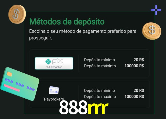 O cassino 888rrr oferece uma grande variedade de métodos de pagamento